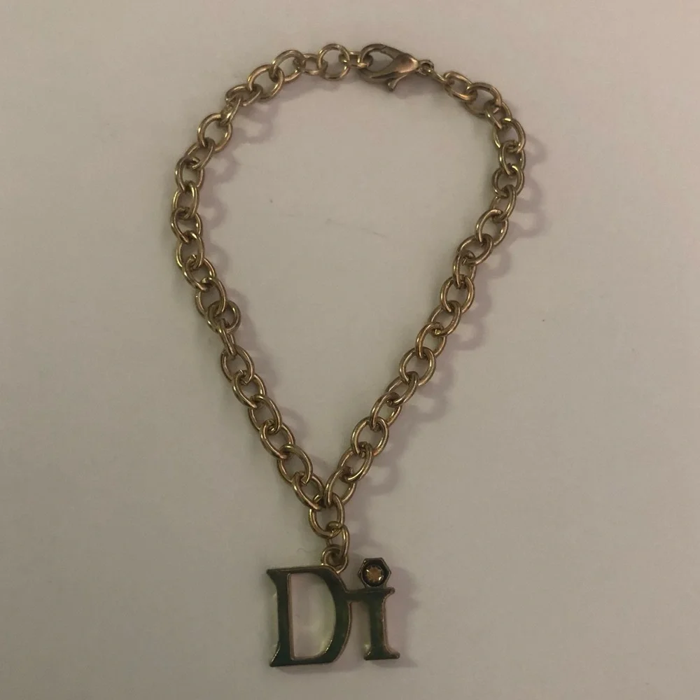 Diamonds International DI Vintage Gold Plated Cruise Ship Charm Bracelet 8”